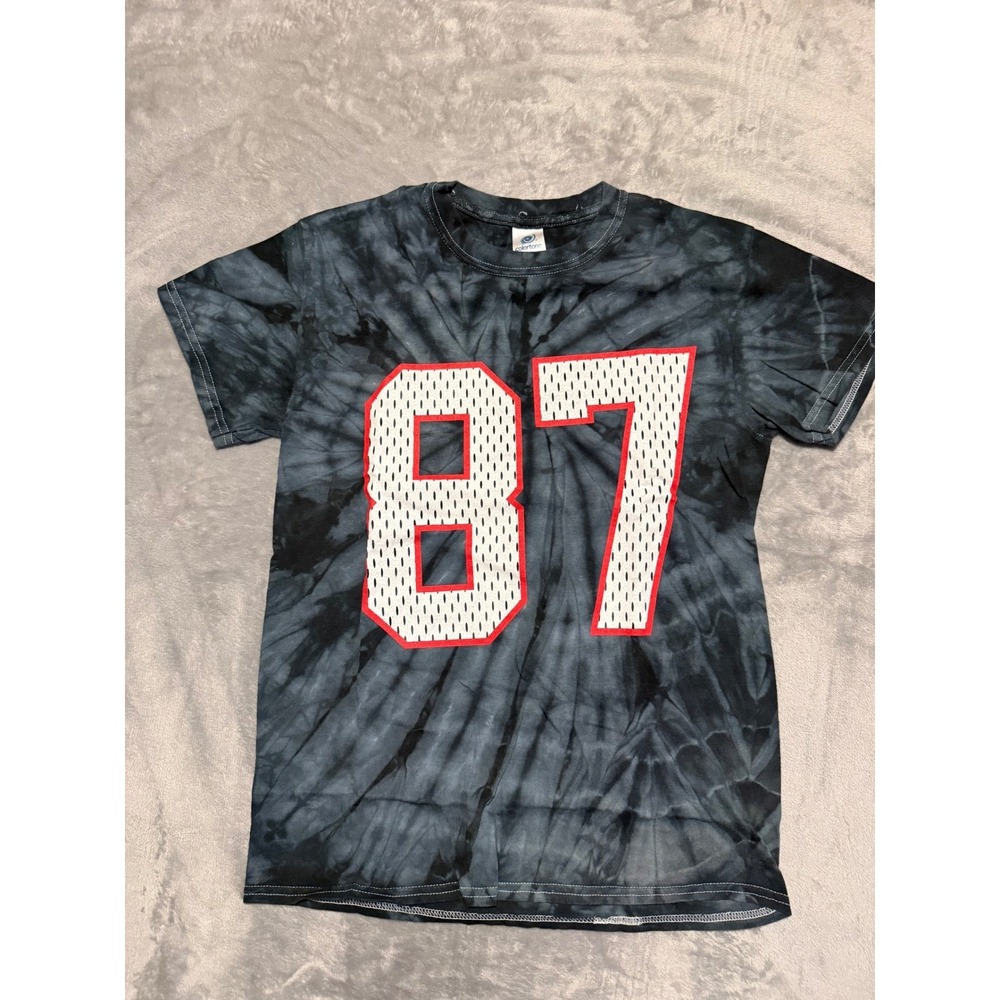 Colortone T Shirt Mens Small Black Gronkowski 87 Football Tie Dye Graphic Tee
